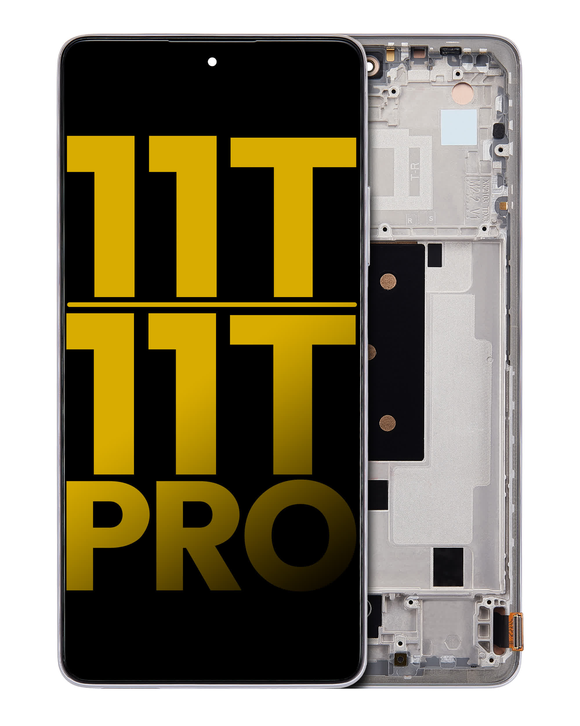 OLED Display mit Rahmen für Xiaomi 11T / 11T Pro (professionell aufgearbeitet) (Moonlight White)