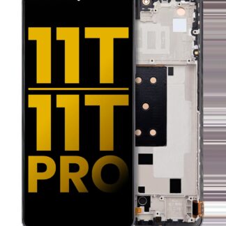 OLED Display mit Rahmen für Xiaomi 11T / 11T Pro (professionell aufgearbeitet) (Meteorite Gray)
