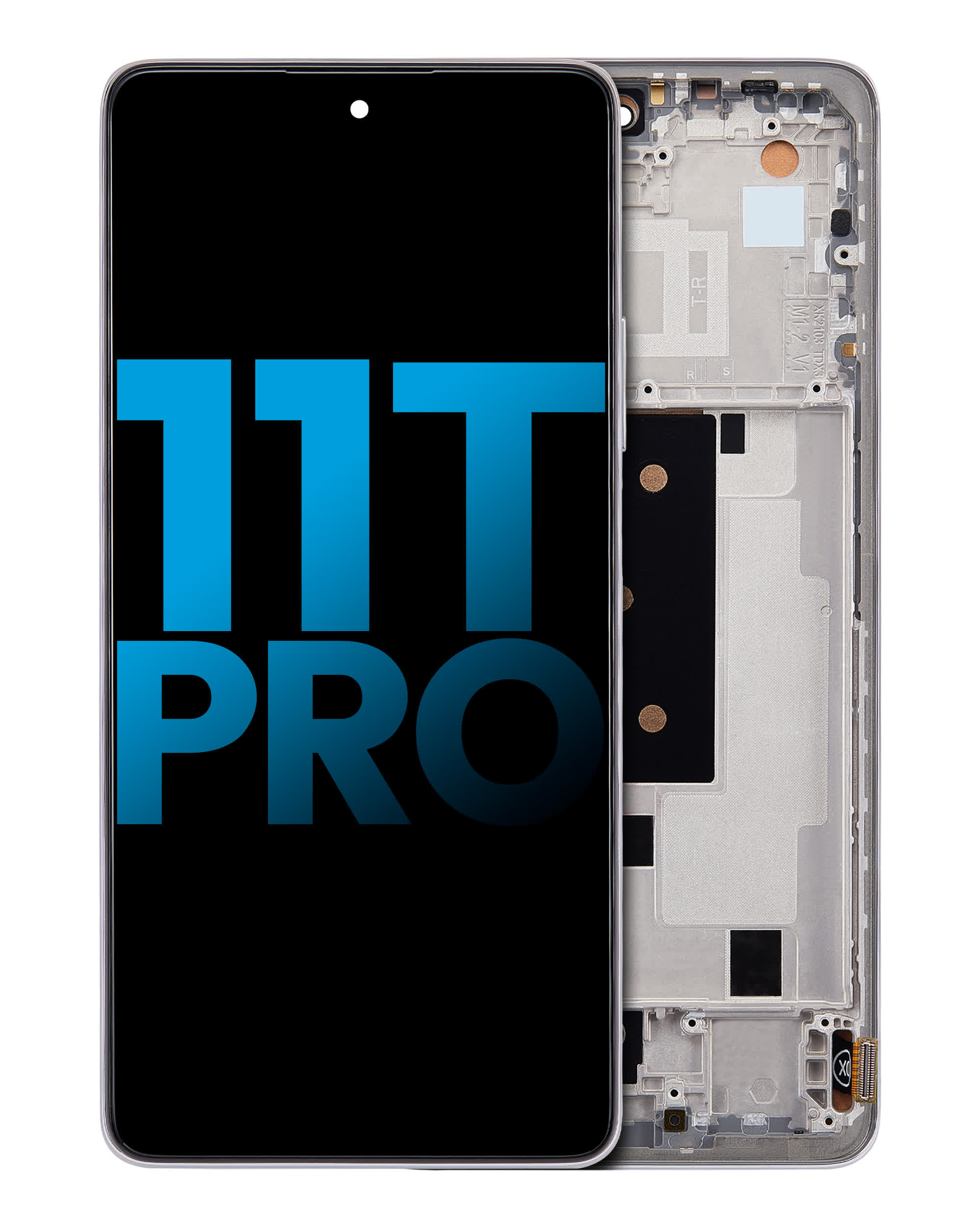 LCD Display mit Rahmen für Xiaomi 11T Pro (Aftermarket: Incell) (Moonlight White)