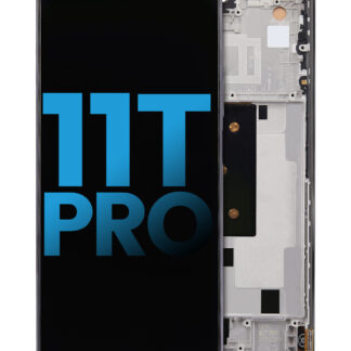 LCD Display mit Rahmen für Xiaomi 11T Pro (Aftermarket: Incell) (Meteorite Gray)