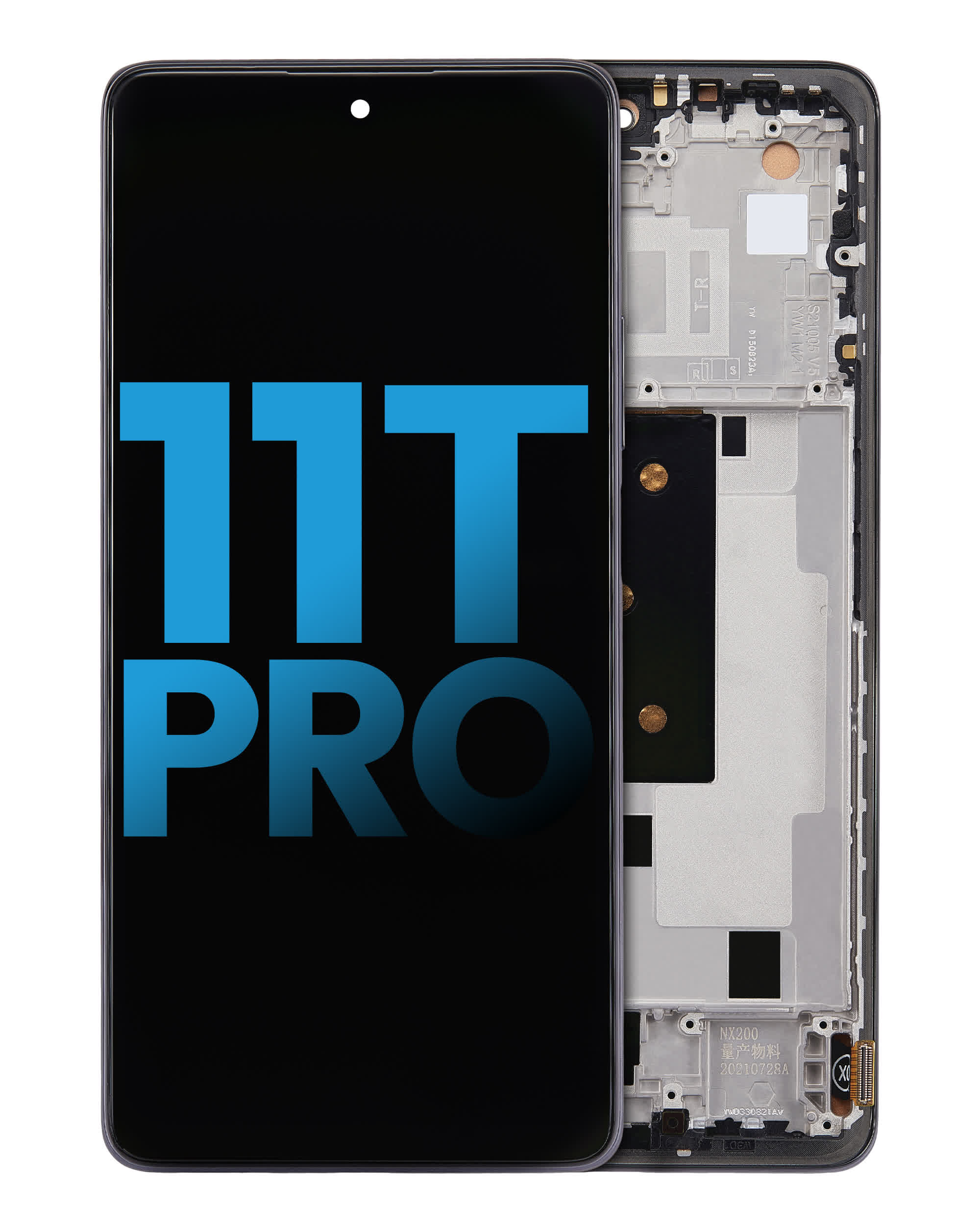 LCD Display mit Rahmen für Xiaomi 11T Pro (Aftermarket: Incell) (Meteorite Gray)