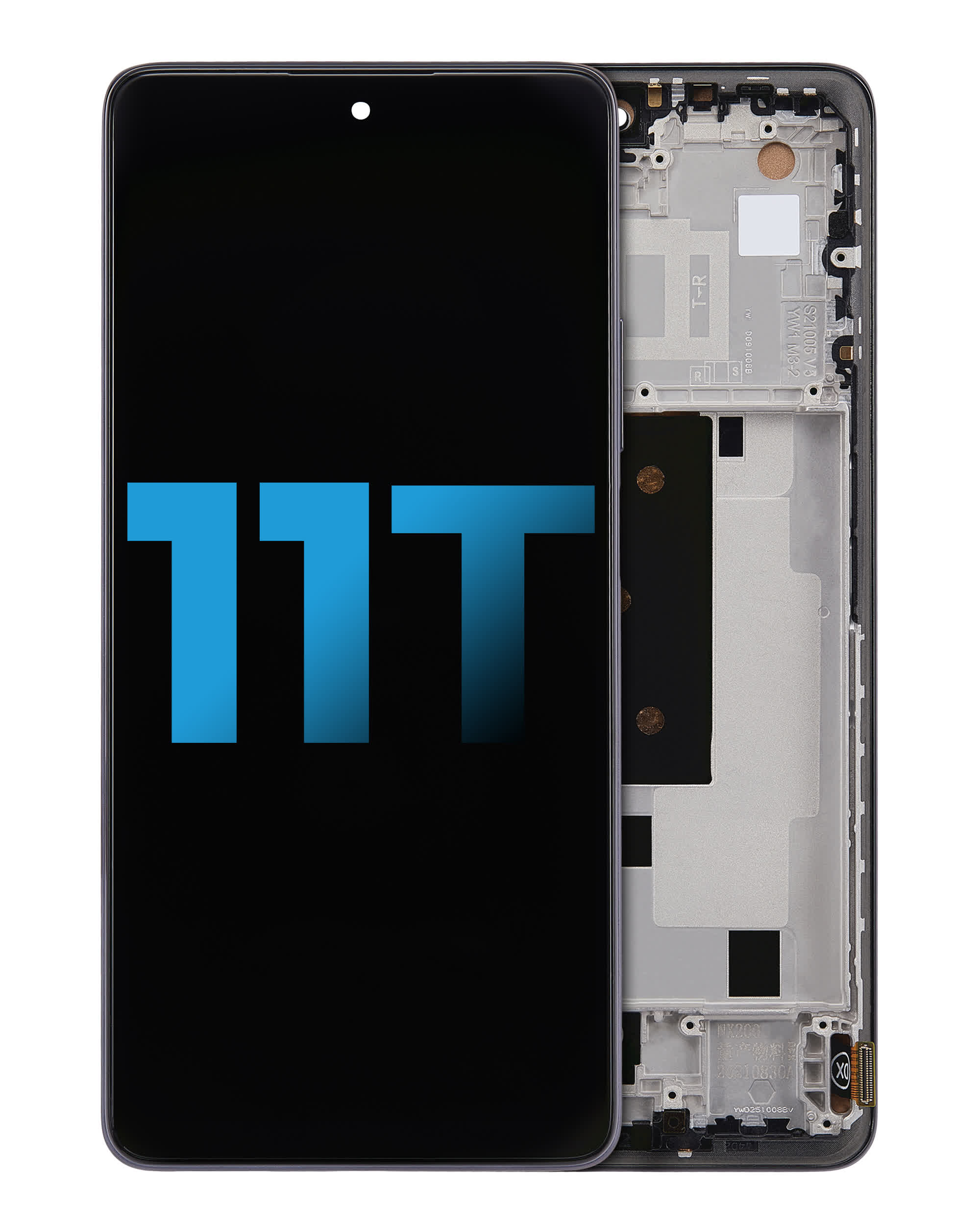 LCD Display mit Rahmen für Xiaomi 11T (Aftermarket: Incell) (Meteorite Gray)