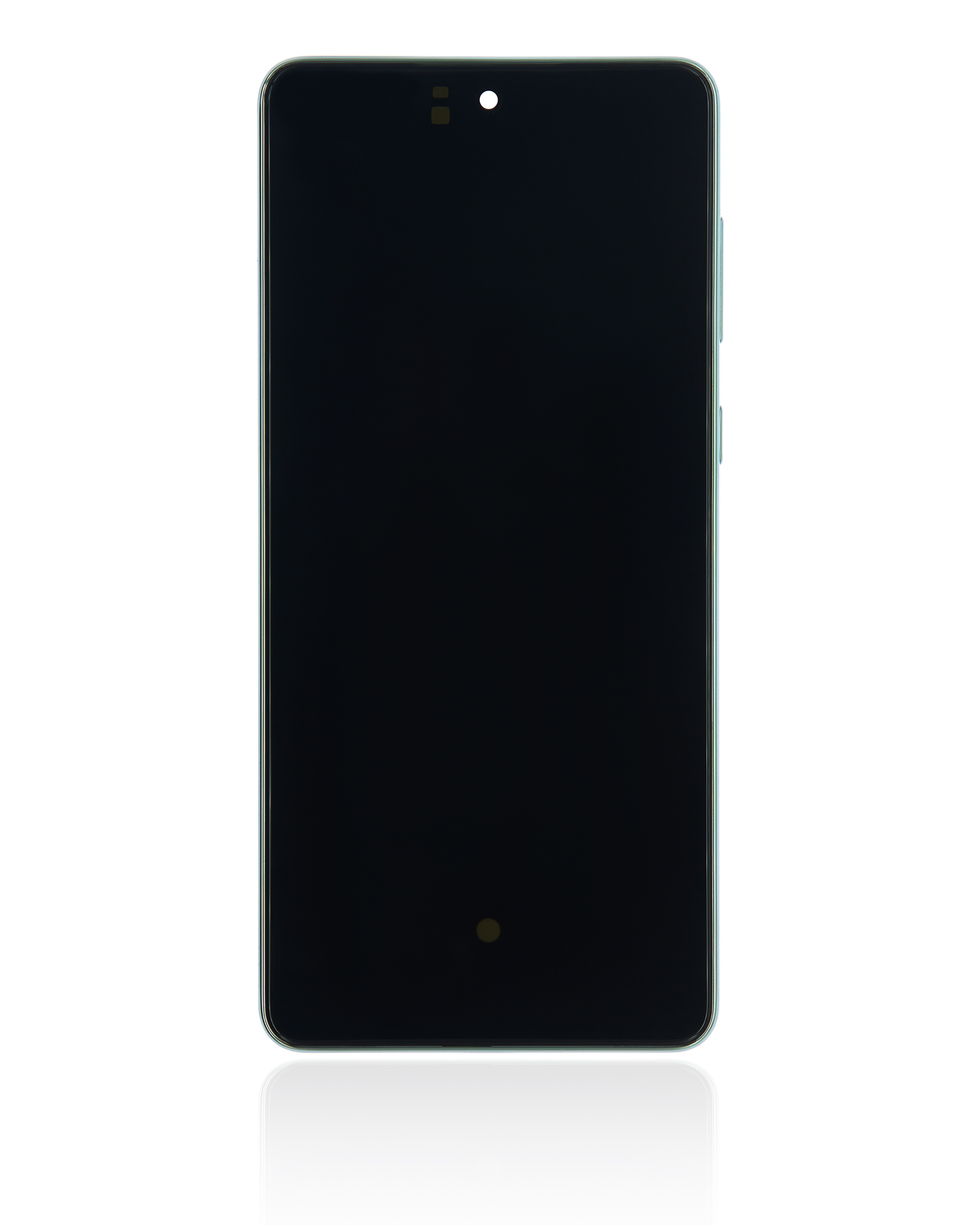OLED Display mit Rahmen für Samsung Galaxy A73 (A735 / 2022) (professionell aufgearbeitet) (Mint) – Bild 3