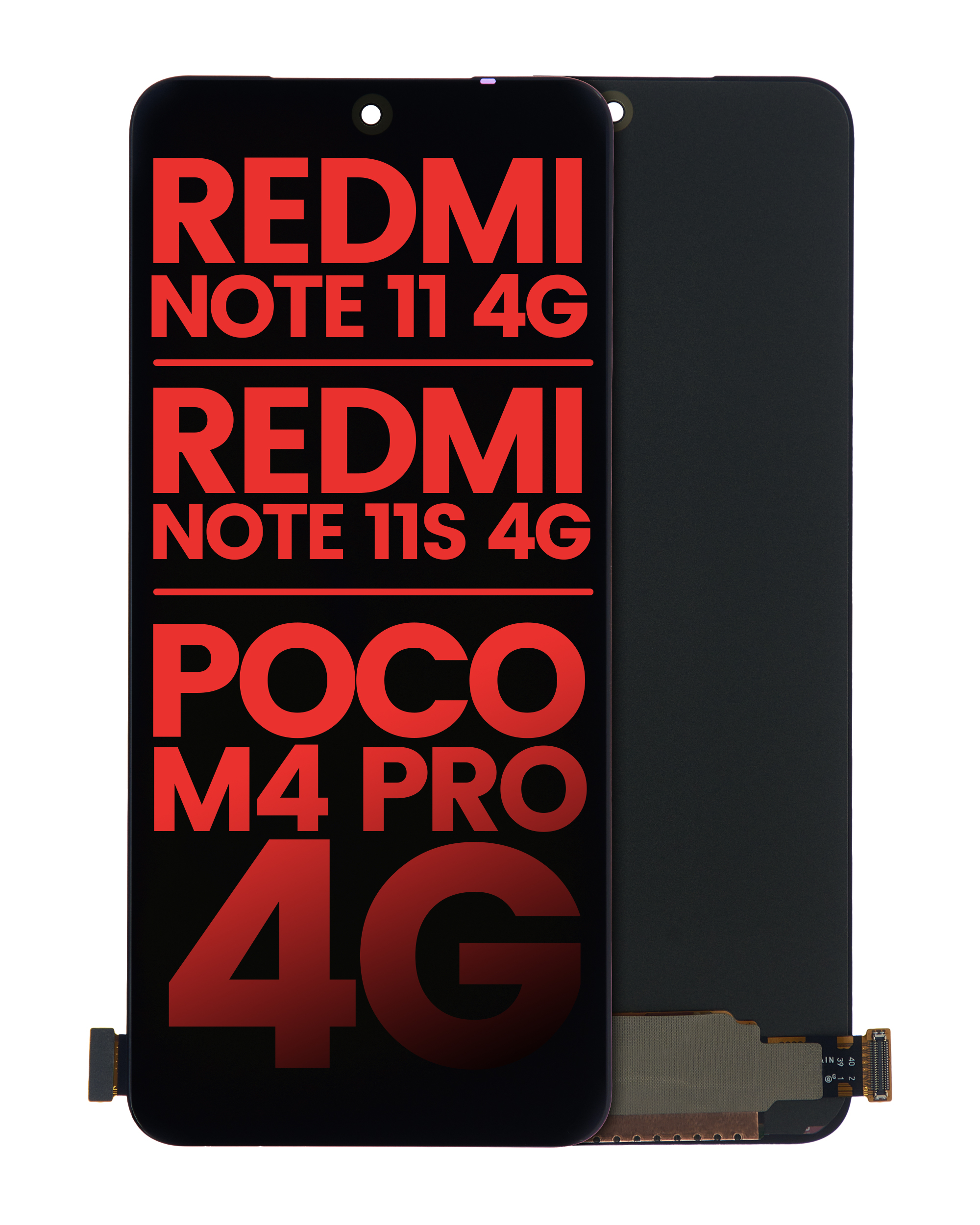 OLED Display ohne Rahmen für Xiaomi Redmi Note 11 / Redmi Note 11S 4G / Xiaomi Poco M4 Pro 4G (Aftermarket Plus) – Bild 3