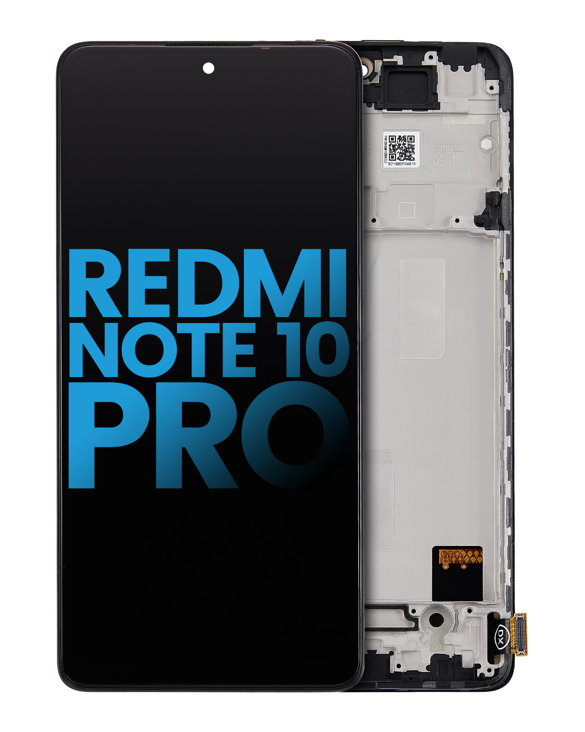 LCD Display mit Rahmen für Xiaomi Redmi Note 10 Pro / Redmi Note 10 Pro Max (Aftermarket: Incell)