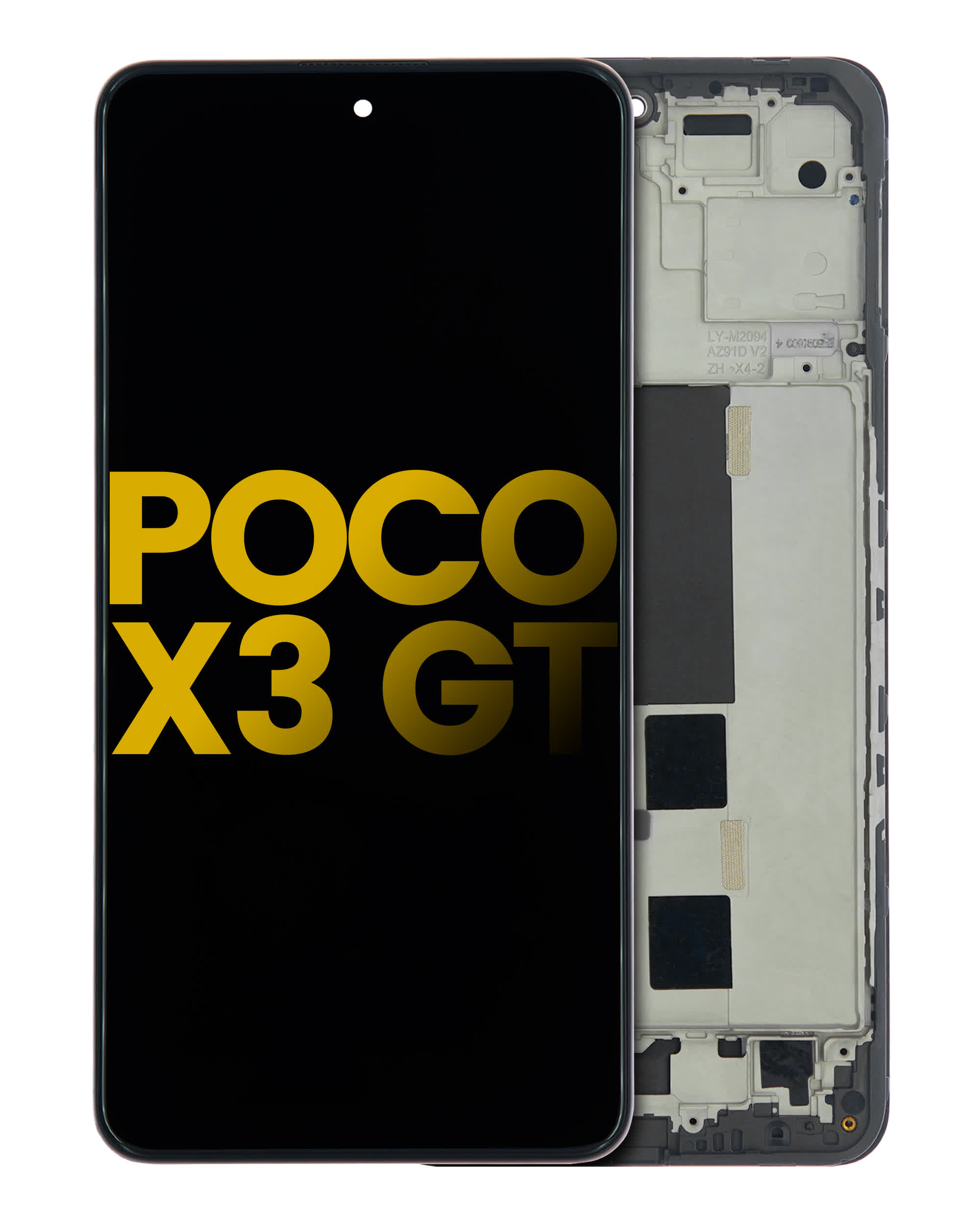 LCD Display mit Rahmen für Xiaomi Poco X3 GT (professionell aufgearbeitet)