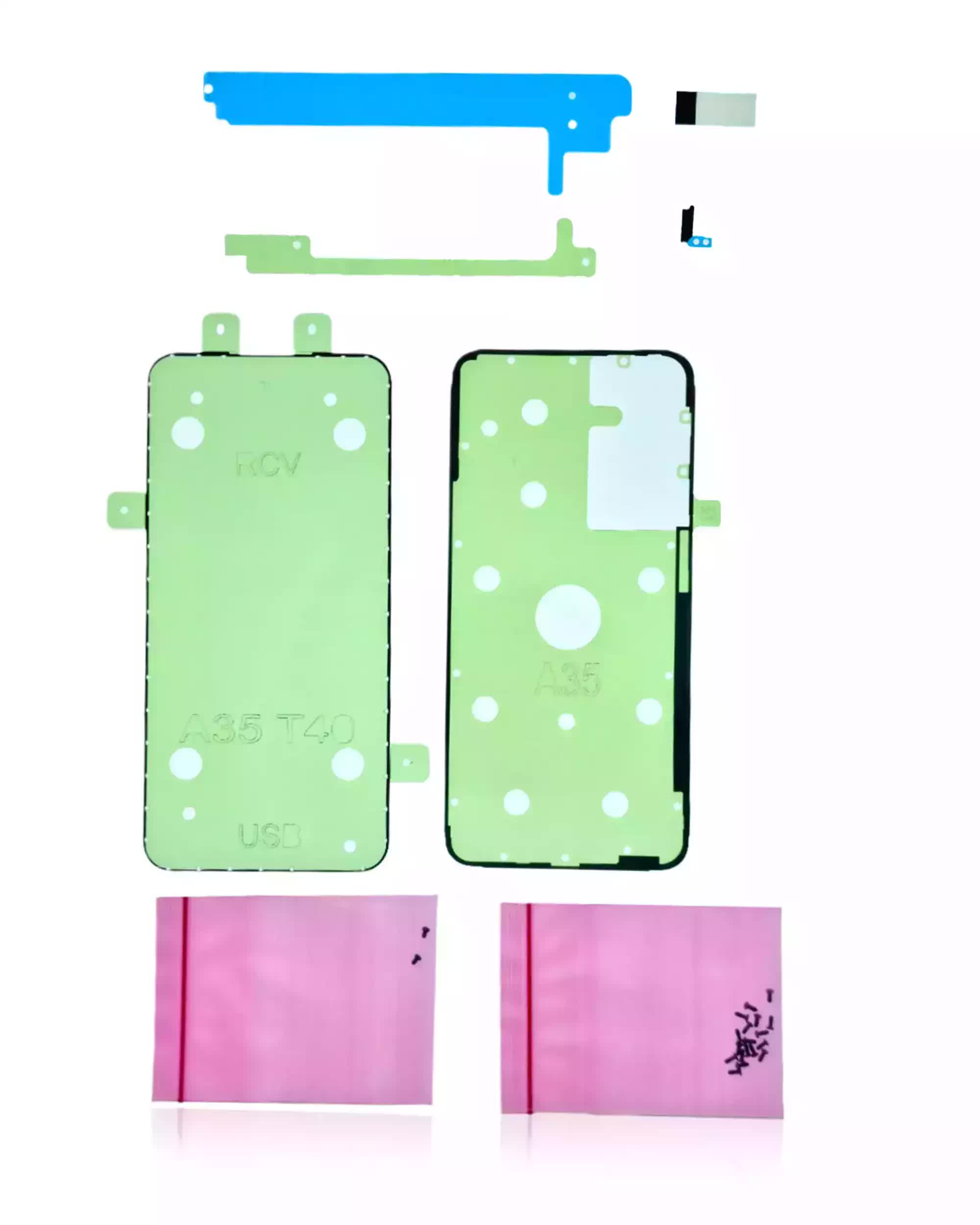 Display / Rückdeckel Klebefolie mit Re-Work Set für Samsung Galaxy A35 5G (A356 / 2024) (Service Pack)
