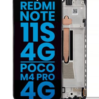 LCD Display mit Rahmen für Xiaomi Redmi Note 11S 4G / Poco M4 Pro 4G (Aftermarket: Incel)