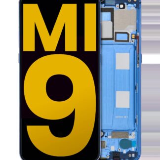 OLED Display mit Rahmen für Xiaomi Mi 9 (professionell aufgearbeitet) (Ocean Blue)
