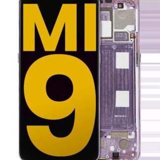 OLED Display mit Rahmen für Xiaomi Mi 9 (professionell aufgearbeitet) (Lavender Violet)