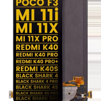 OLED Display ohne Rahmen für Xiaomi Poco F3 / Poco F4 / MI 11i / MI 11X / MI 11X Pro / Redmi K40 / K40 Pro / K40 Pro+ / K40S / Black Shark 4 / Blac