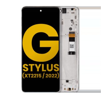 LCD Display mit Rahmen für Motorola Moto G Stylus 5G (XT2215 / 2022) (professionell aufgearbeitet) (Seafoam Green)