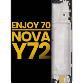 LCD Display mit Rahmen für Huawei Enjoy 70 / Nova Y72 (professionell aufgearbeitet)