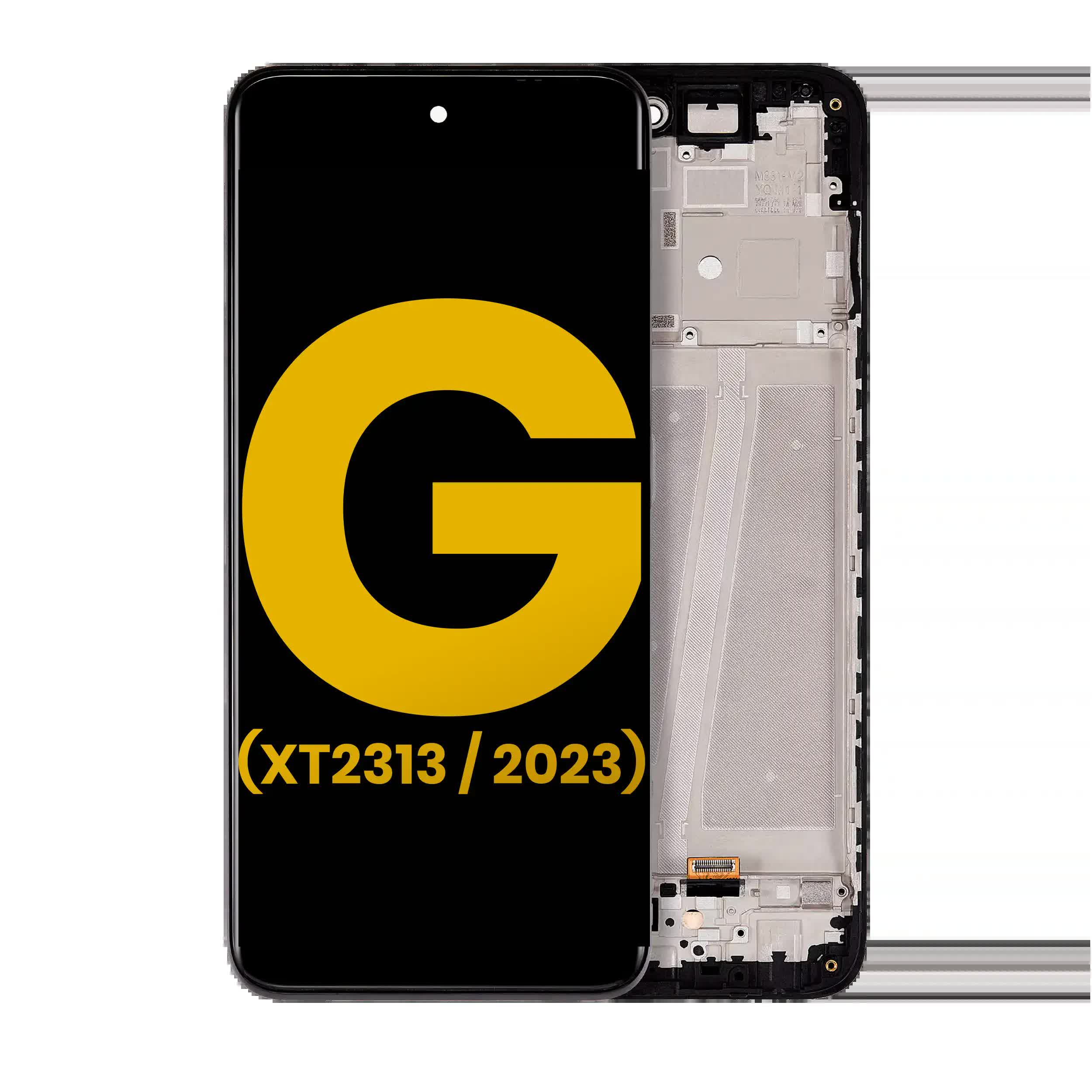 LCD Display mit Rahmen für Motorola Moto G 5G (XT2313 / 2023) (professionell aufgearbeitet)