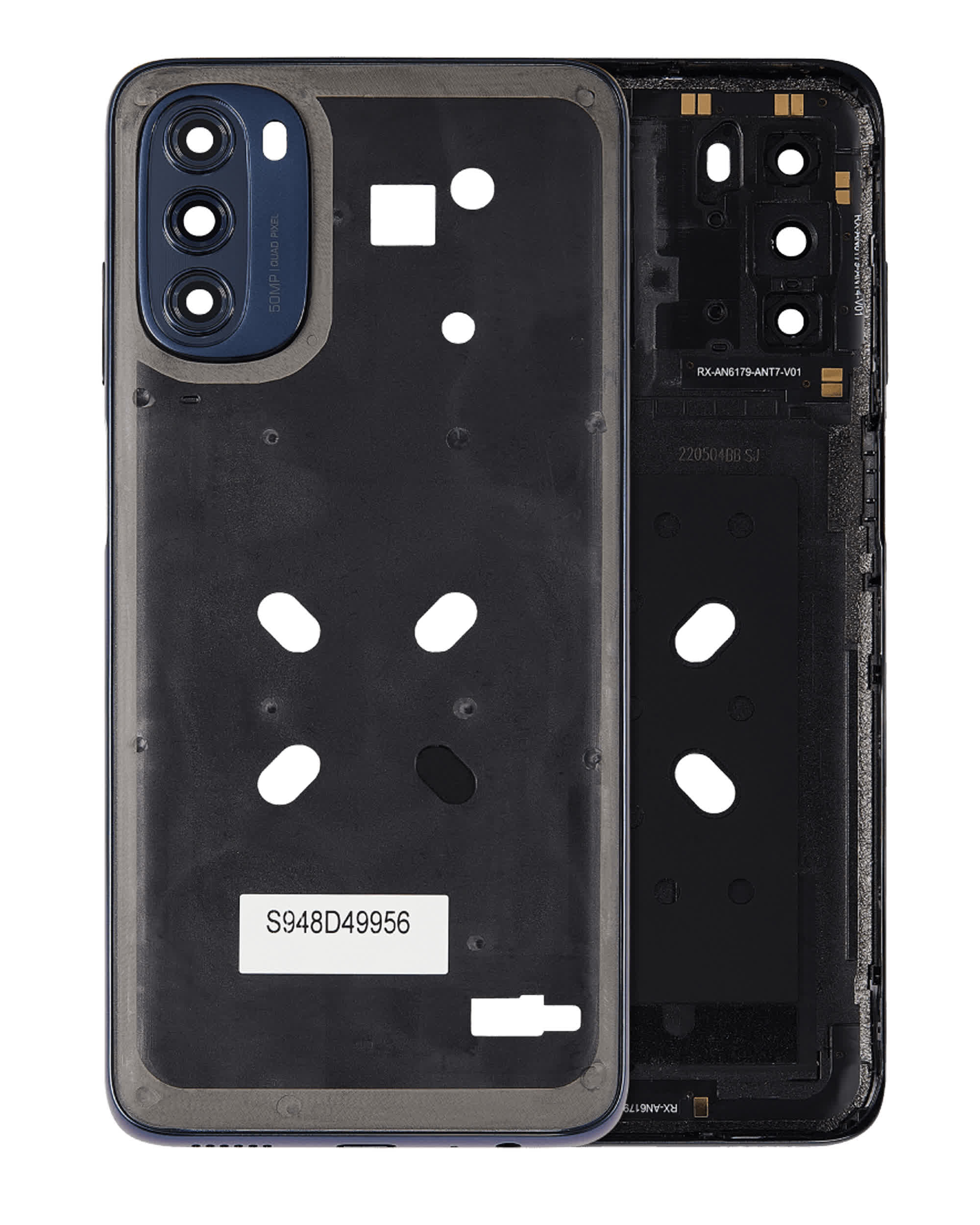 Mittelrahmen mit Kameraglas für Motorola Moto G 5G (XT2213 / 2022) (Moonlight Gray)