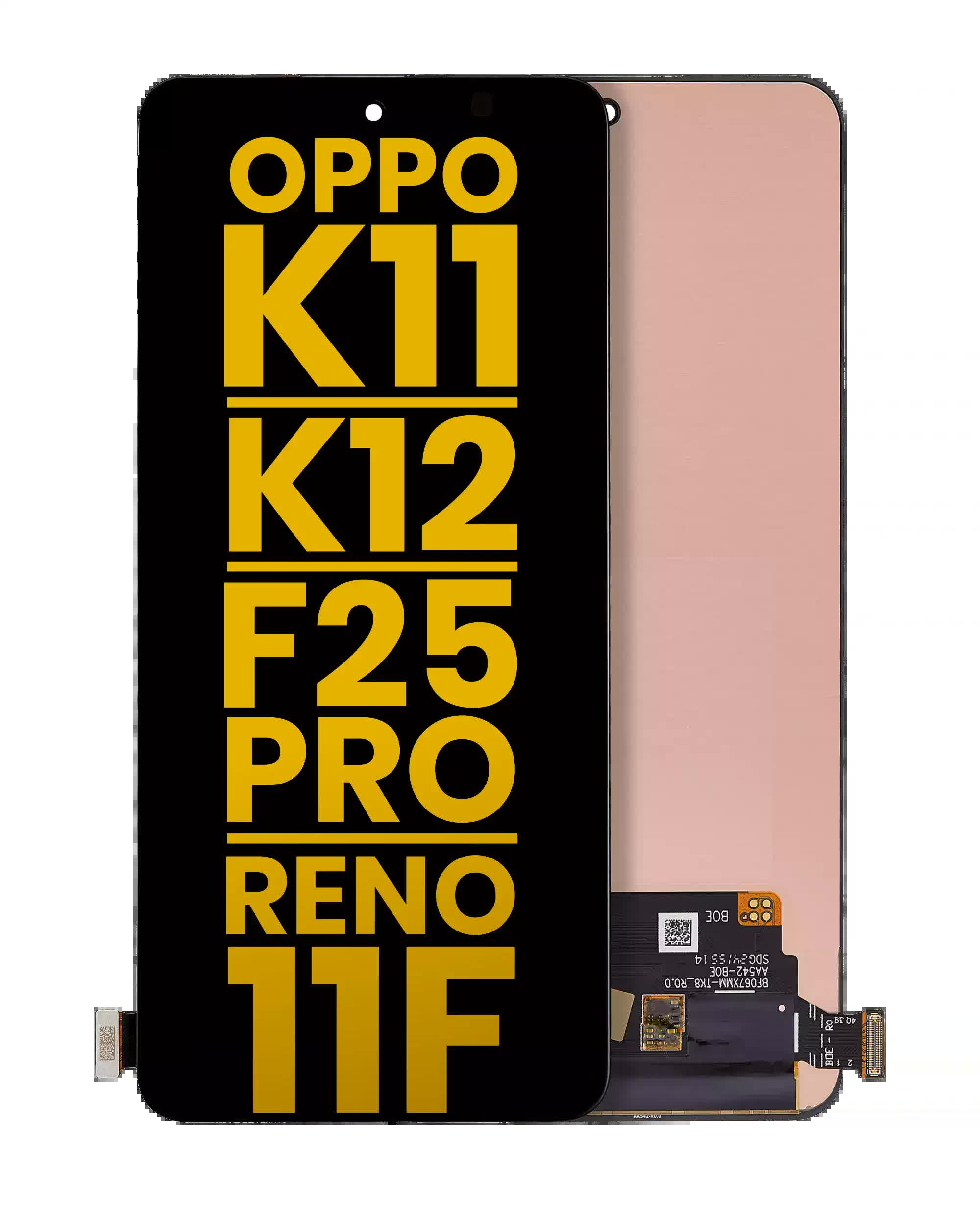 OLED Display ohne Rahmen für OPPO K11 / K12 / F25 Pro / Reno 11F (professionell aufgearbeitet)