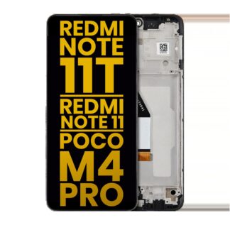 LCD Display mit Rahmen für Xiaomi Redmi Note 11T 5G / Xiaomi Redmi Note 11 5G / Xiaomi Poco M4 Pro 5G (professionell aufgearbeitet)