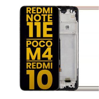 LCD Display mit Rahmen für Xiaomi Redmi Note 11E / Xiaomi Poco M4 5G / Xiaomi Redmi 10 5G (professionell aufgearbeitet)