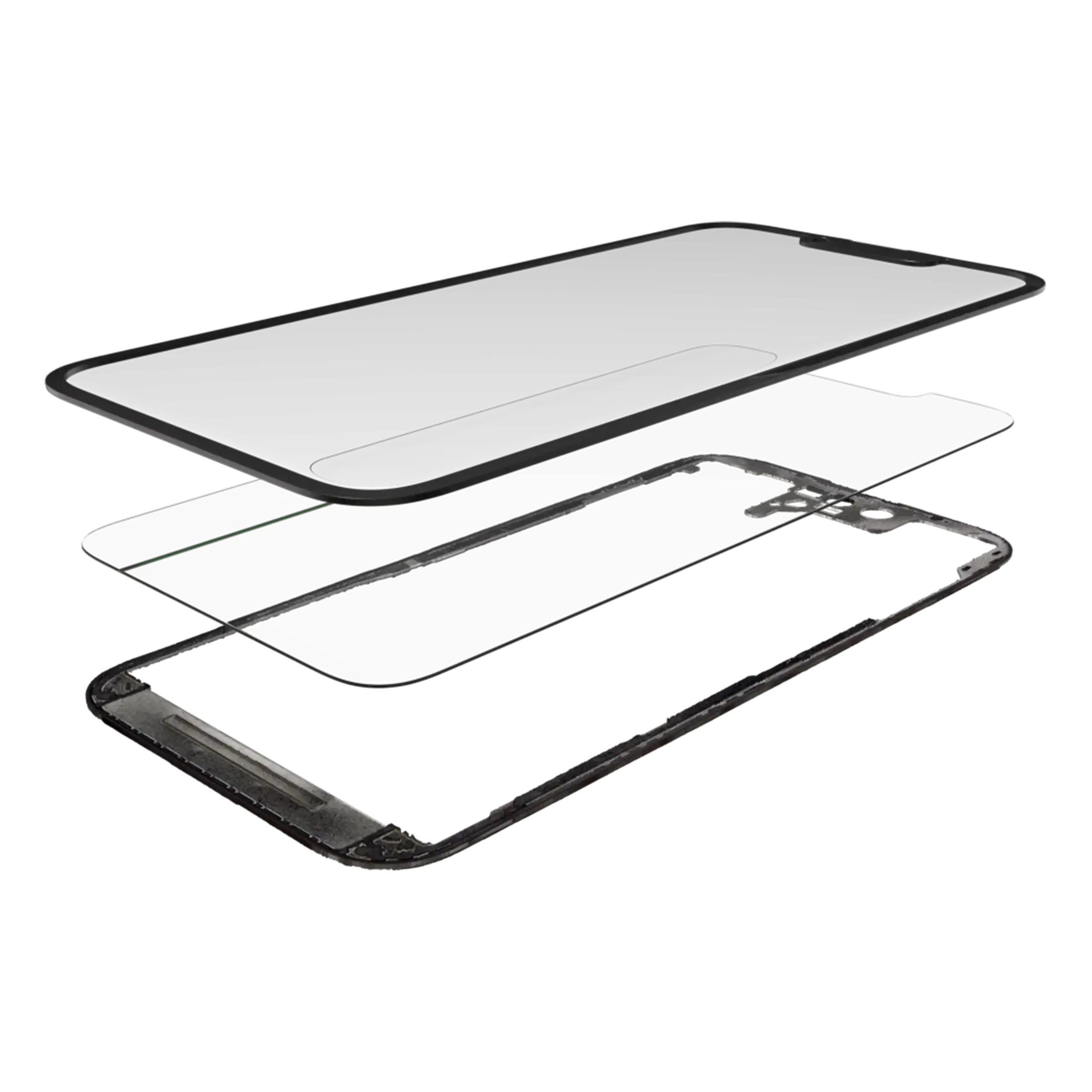 3 in 1 (Glas mit OCA vormontiert + Rahmen) für iPhone 14 (OCA Master) – Bild 3