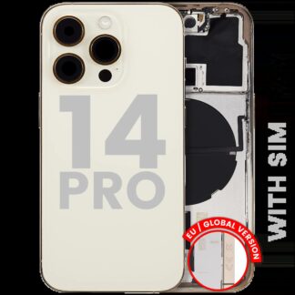 Rückgehäuse mit Kleinteilen für iPhone 14 Pro (EU / globale Version) (ausgebautes Originalteil: Grade A) (Gold)