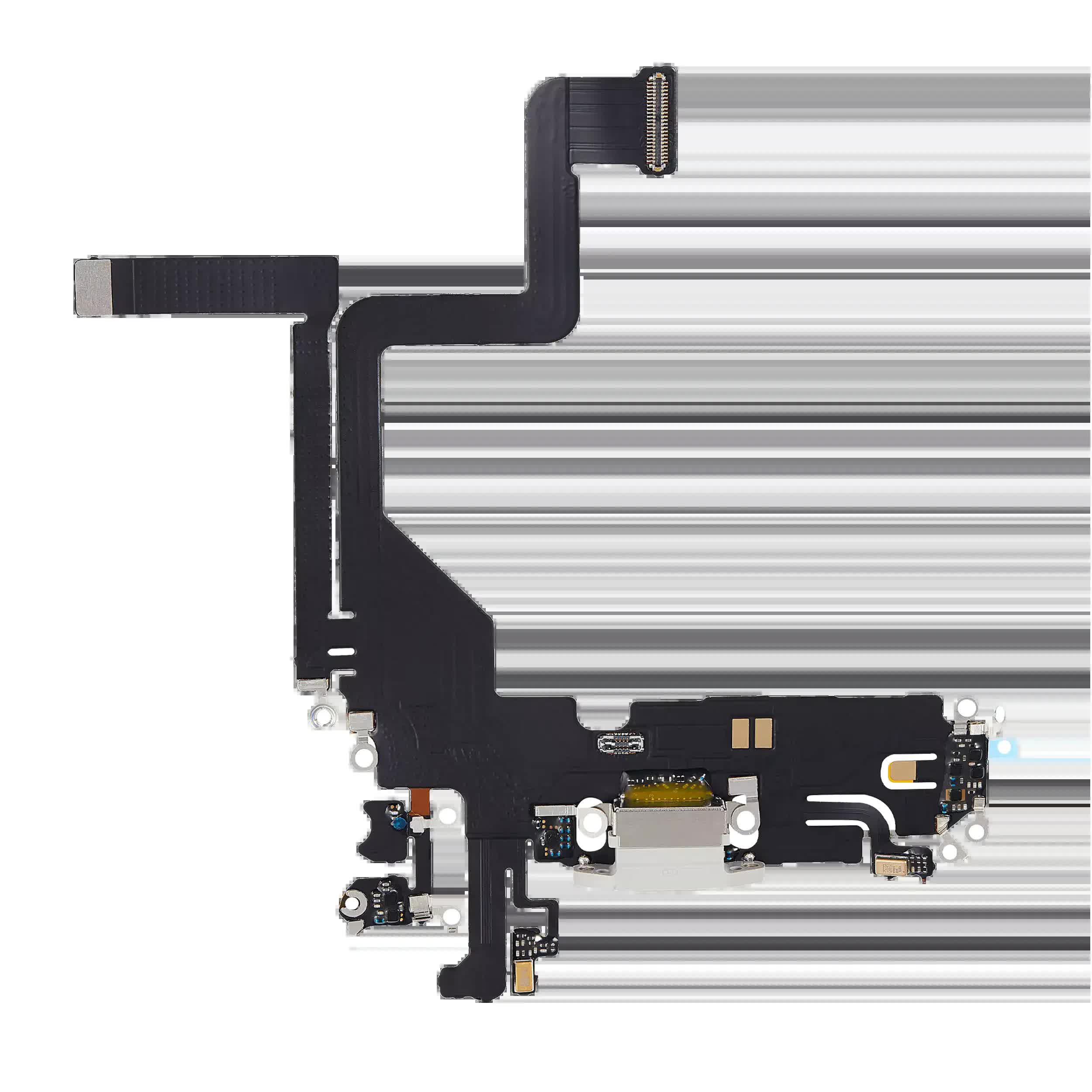 Ladebuchse Flexkabel für iPhone 14 Pro (Aftermarket Plus) (Silver (Silber))