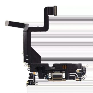 Ladebuchse Flexkabel für iPhone 14 Pro (Aftermarket Plus) (Gold)