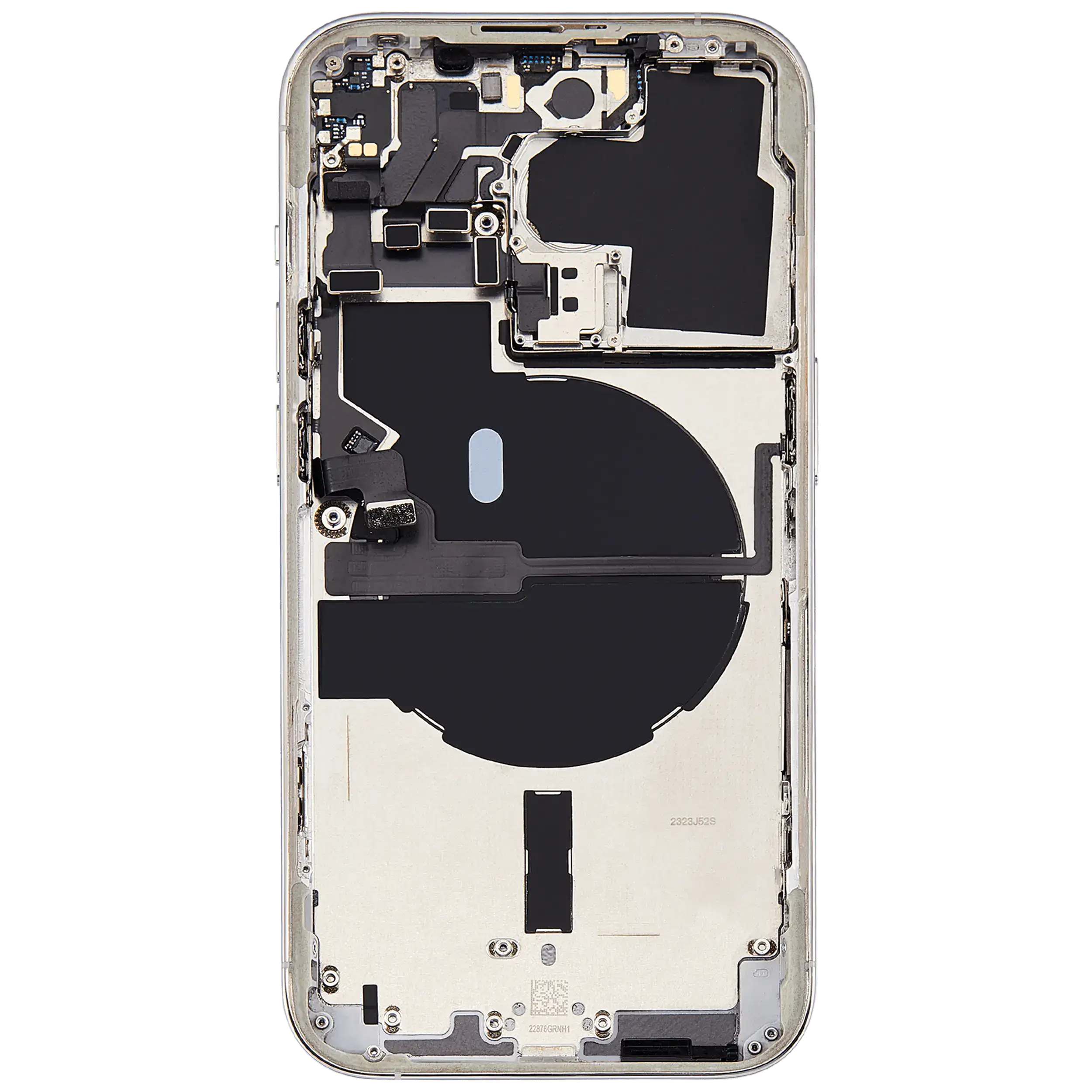 Rückgehäuse mit Kleinteilen für iPhone 14 Pro (US-Version) (ausgebautes Originalteil: Grade C) (Silver (Silber)) – Bild 4