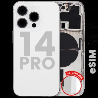 Rückgehäuse mit Kleinteilen für iPhone 14 Pro (US-Version) (ausgebautes Originalteil: Grade C) (Silver (Silber))
