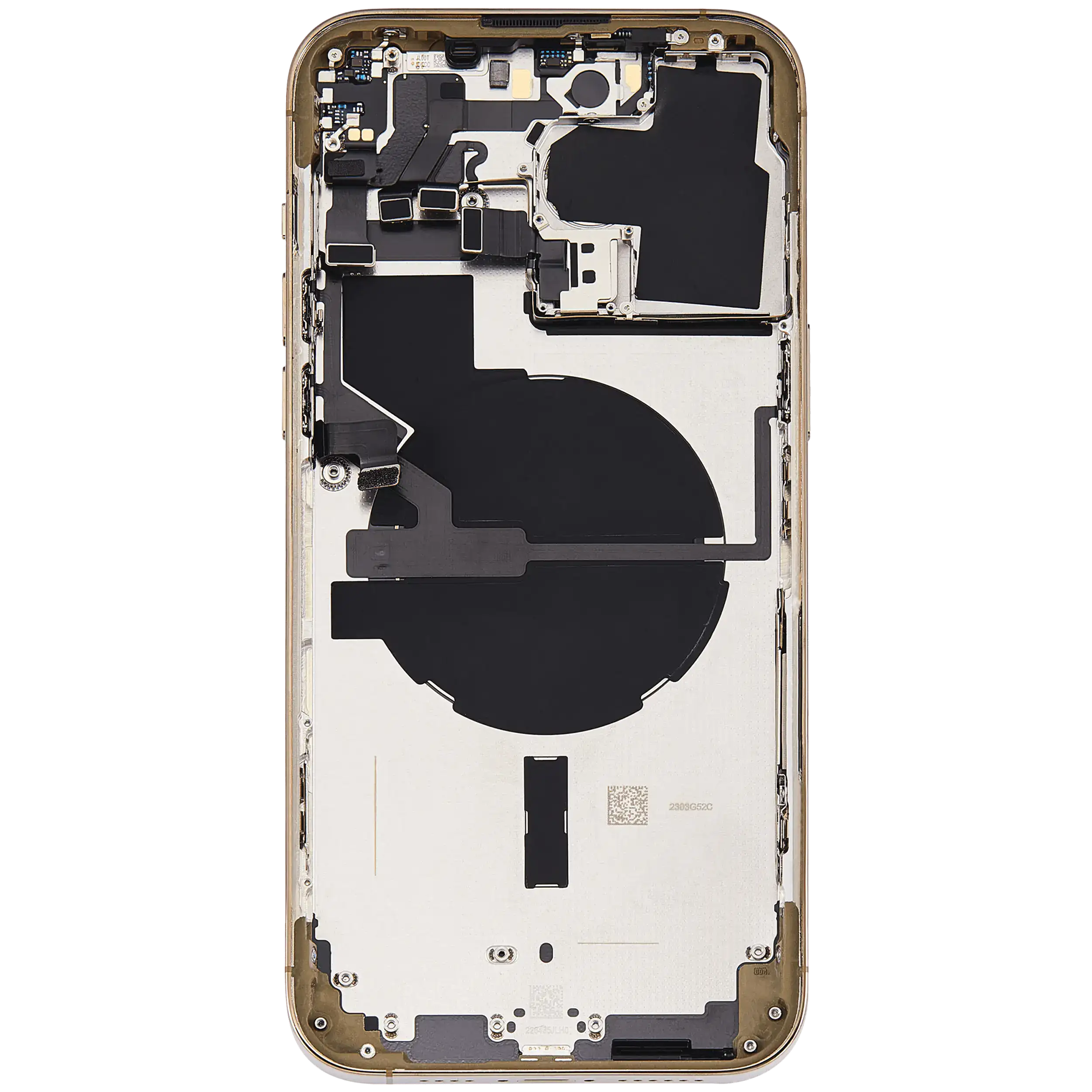 Rückgehäuse mit Kleinteilen für iPhone 14 Pro Max (US-Version) (ausgebautes Originalteil: Grade B) (Gold) – Bild 4
