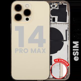 Rückgehäuse mit Kleinteilen für iPhone 14 Pro Max (US-Version) (ausgebautes Originalteil: Grade C) (Gold)