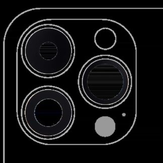 Rückkamera-Glas (nur Glas) mit Klebefolie für iPhone 14 Pro / 14 Pro Max (3-teiliges Set) (Real Sapphire) (Premium)