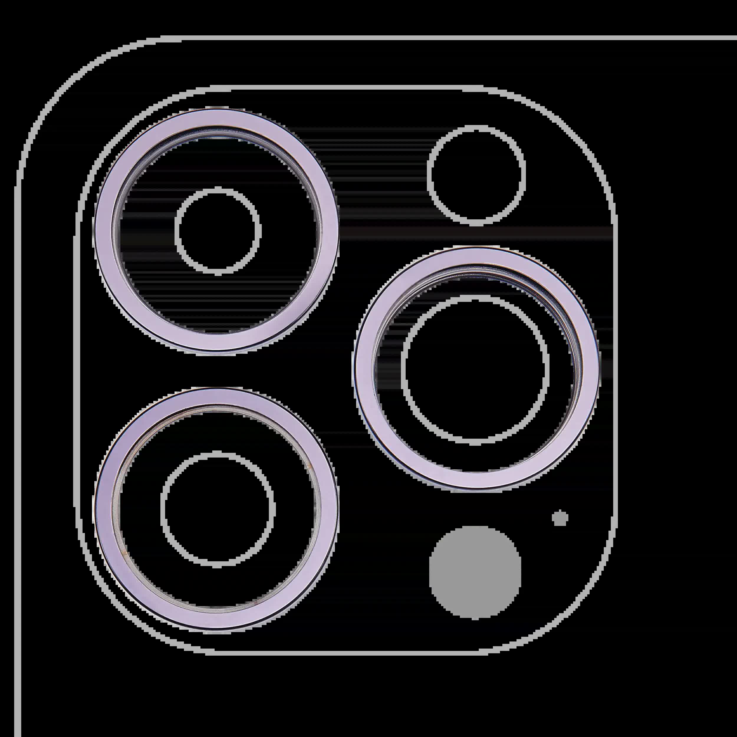 Rückkamera-Blendenring einzeln für iPhone 14 Pro / 14 Pro Max (Deep Purple) (3-teiliges Set)