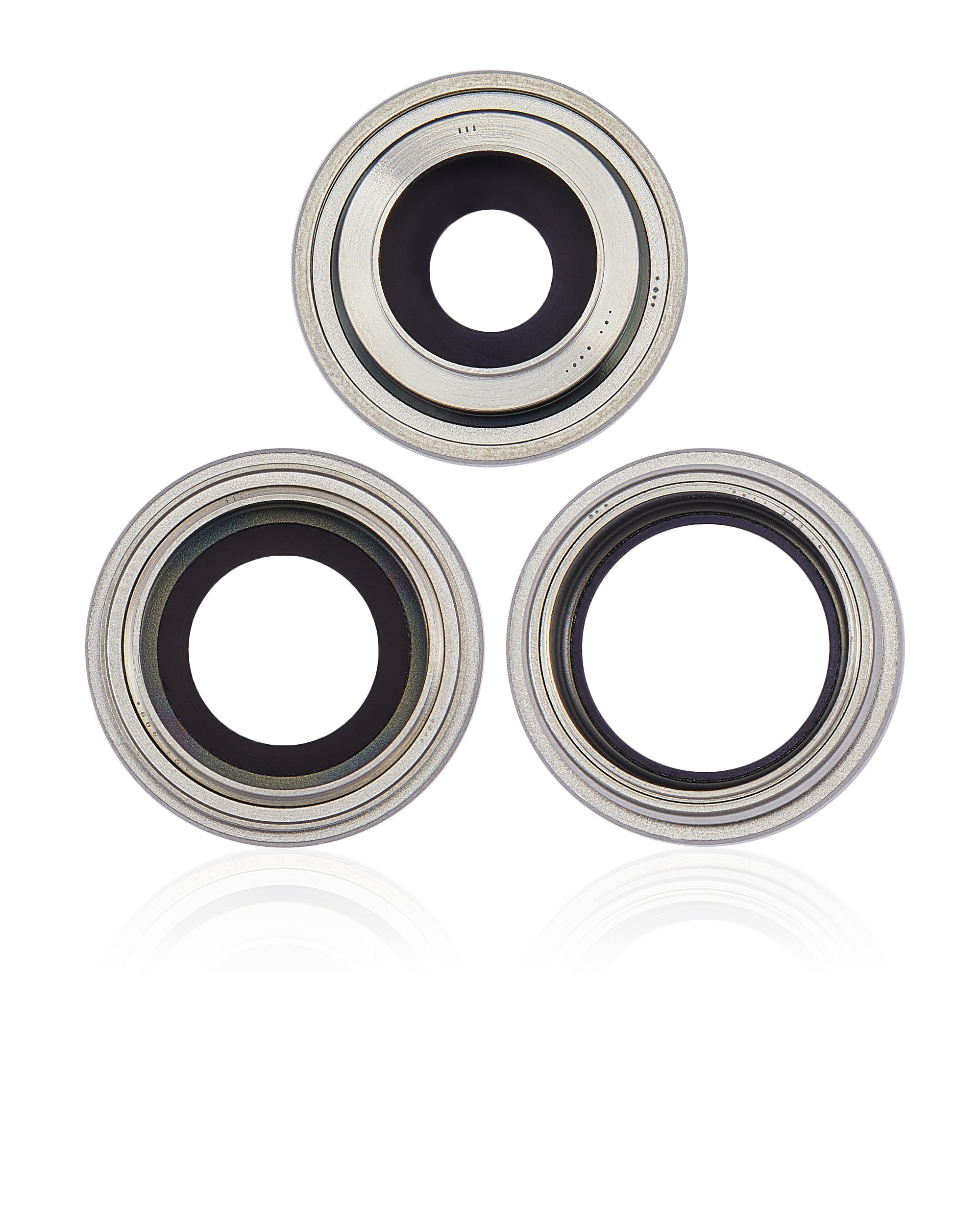 Rückkamera-Glas mit Halterung und Blende für iPhone 14 Pro / 14 Pro Max (3-teiliges Set) (Premium) (Silver (Silber)) – Bild 2