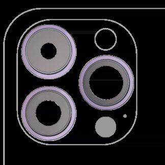 Rückkamera-Glas mit Halterung und Blende für iPhone 14 Pro / 14 Pro Max (3-teiliges Set) (Premium) (Deep Purple)