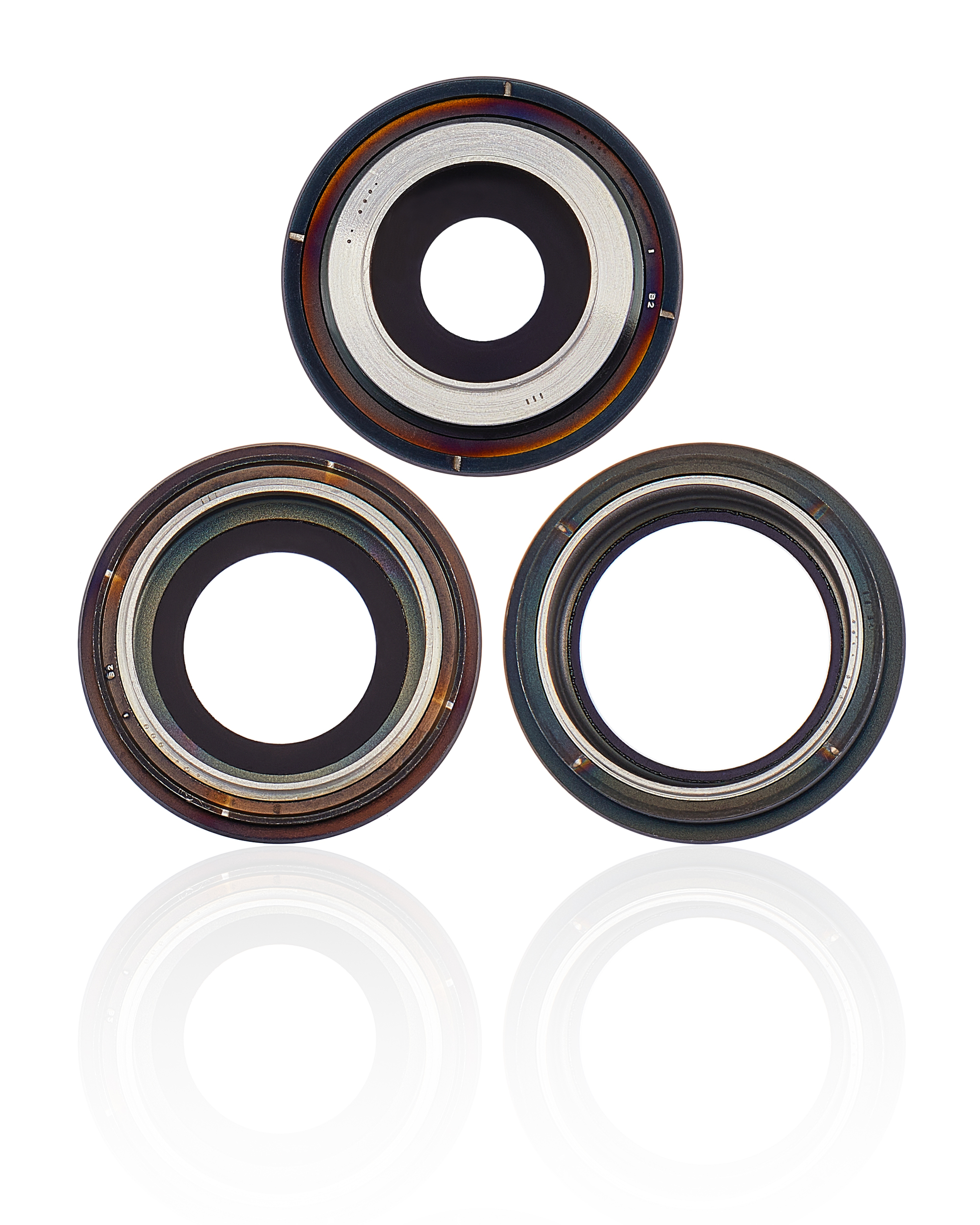 Rückkamera-Glas mit Halterung und Blende für iPhone 14 Pro / 14 Pro Max (3-teiliges Set) (Premium) (Space Black) – Bild 2