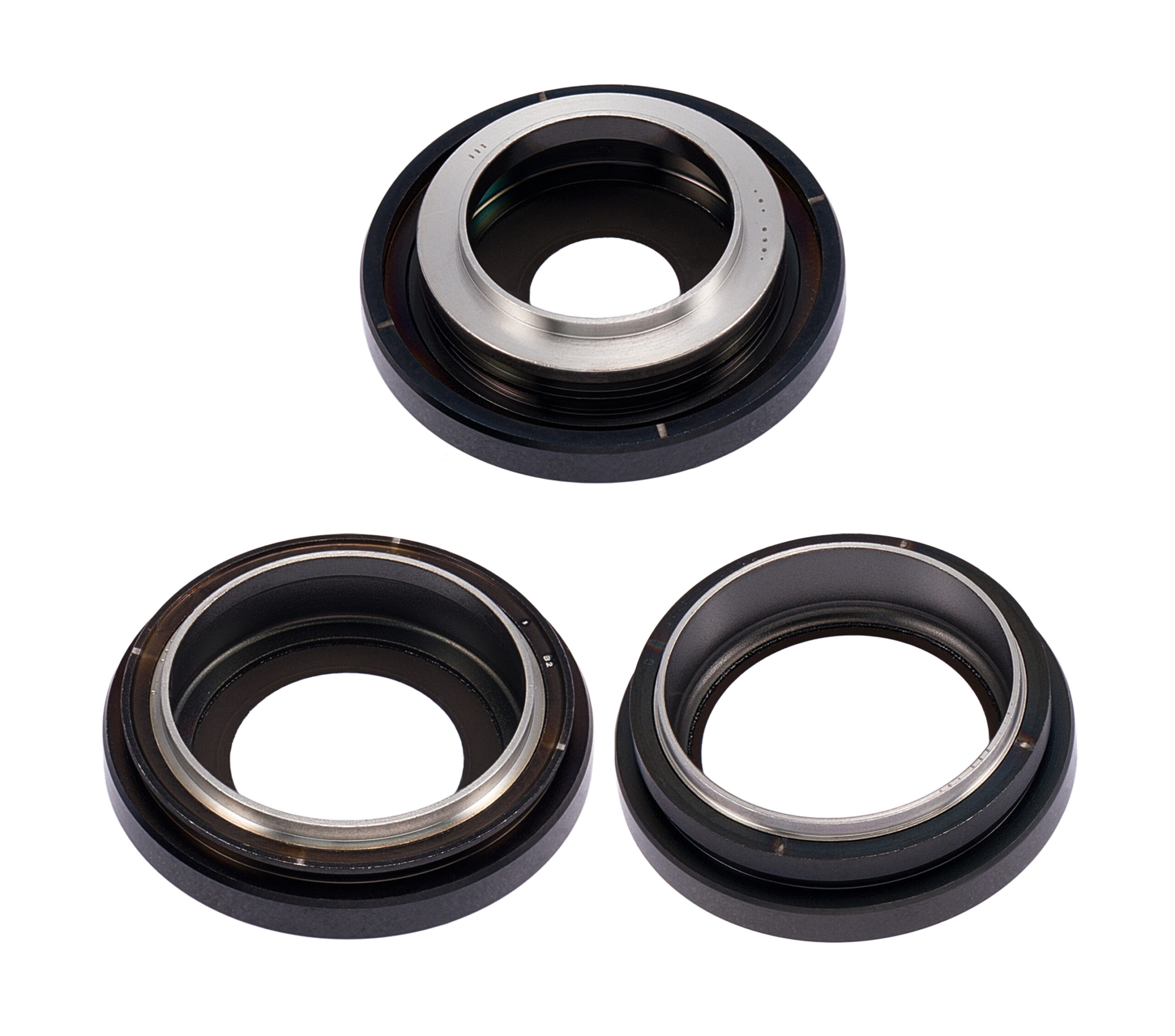 Rückkamera-Glas mit Halterung und Blende für iPhone 14 Pro / 14 Pro Max (3-teiliges Set) (Premium) (Space Black) – Bild 4