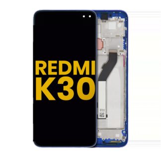 LCD Display mit Rahmen für Xiaomi Redmi K30 5G (professionell aufgearbeitet) (Blue (Blau))