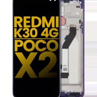 LCD Display mit Rahmen für Xiaomi Redmi K30 4G / Poco X2 (professionell aufgearbeitet) (Purple (Violett))