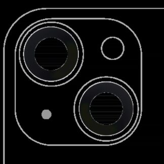 Rückkamera-Glas (nur Glas) mit Klebefolie für iPhone 14 / 14 Plus (2-teiliges Set) (Real Sapphire) (Premium)