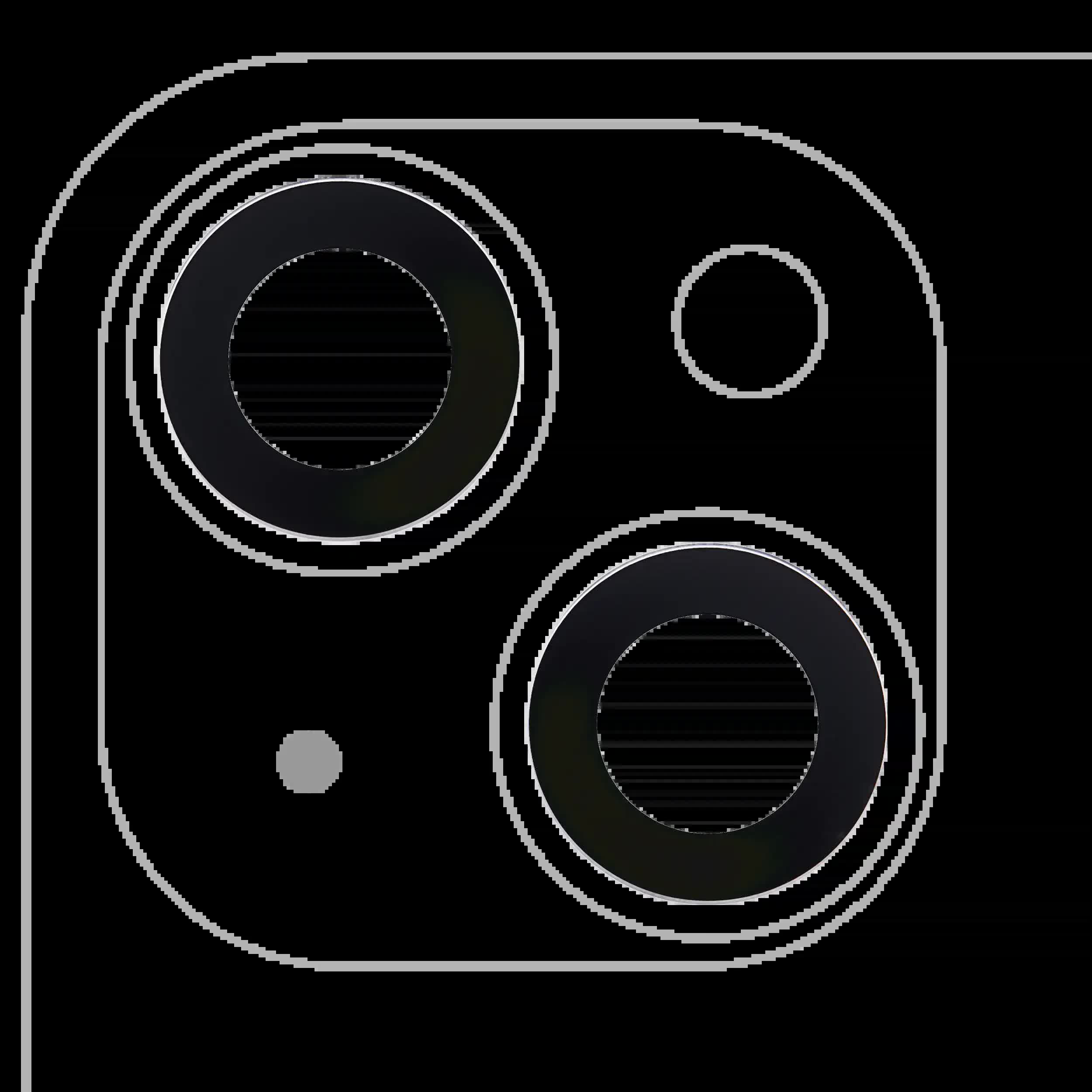 Rückkamera-Glas (nur Glas) mit Klebefolie für iPhone 14 / 14 Plus (2-teiliges Set) (Real Sapphire) (Premium)