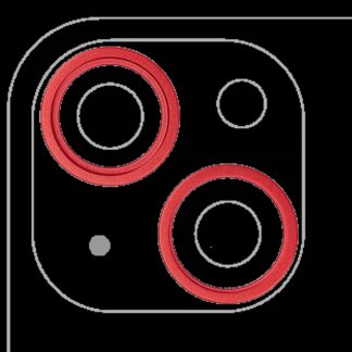 Rückkamera-Blendenring einzeln für iPhone 14 / 14 Plus (Red (Rot)) (2-teiliges Set)