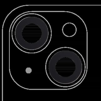 Rückkamera-Glas (nur Glas) mit Klebefolie für iPhone 14 / 14 Plus (2-teiliges Set) (Aftermarket Plus)