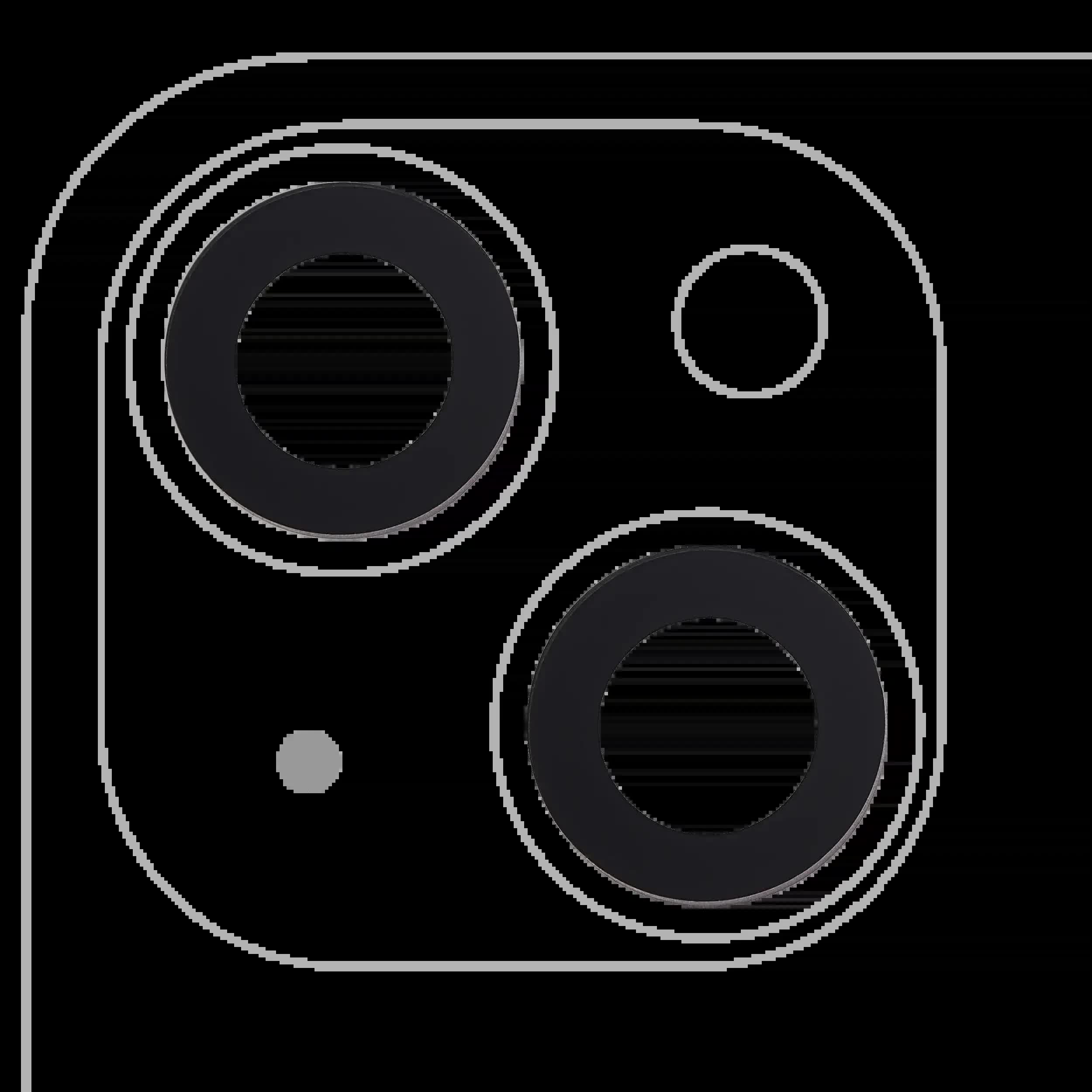 Rückkamera-Glas (nur Glas) mit Klebefolie für iPhone 14 / 14 Plus (2-teiliges Set) (Aftermarket Plus)