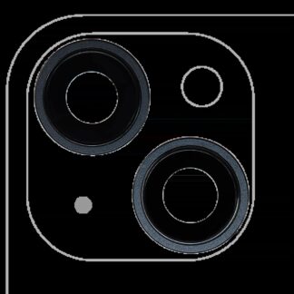 Rückkamera-Glas mit Halterung und Blende für iPhone 14 / 14 Plus (2-teiliges Set) (Premium) (Midnight)