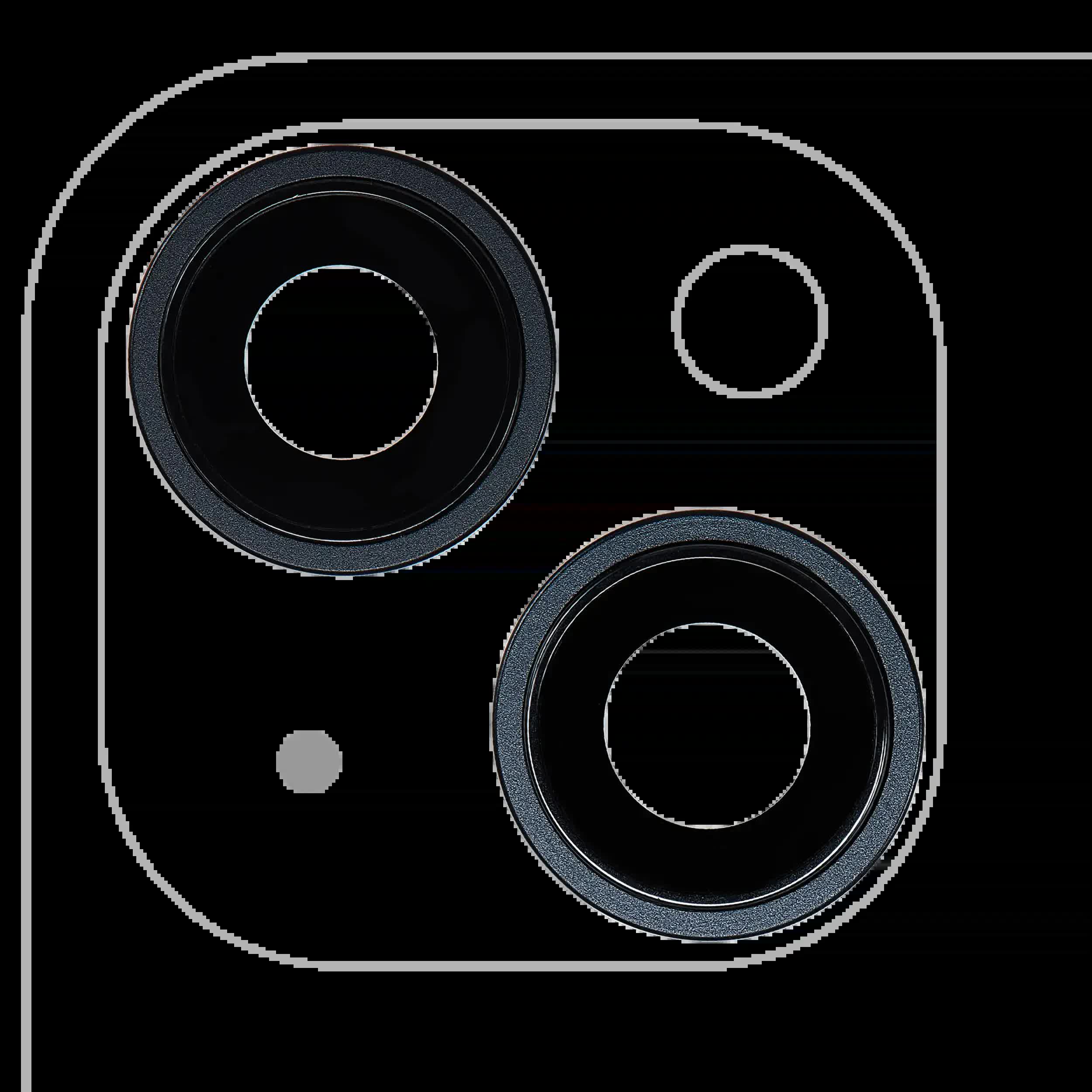 Rückkamera-Glas mit Halterung und Blende für iPhone 14 / 14 Plus (2-teiliges Set) (Premium) (Midnight)