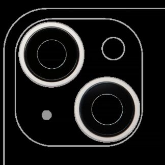 Rückkamera-Glas mit Halterung und Blende für iPhone 14 / 14 Plus (2-teiliges Set) (Premium) (Starlight)