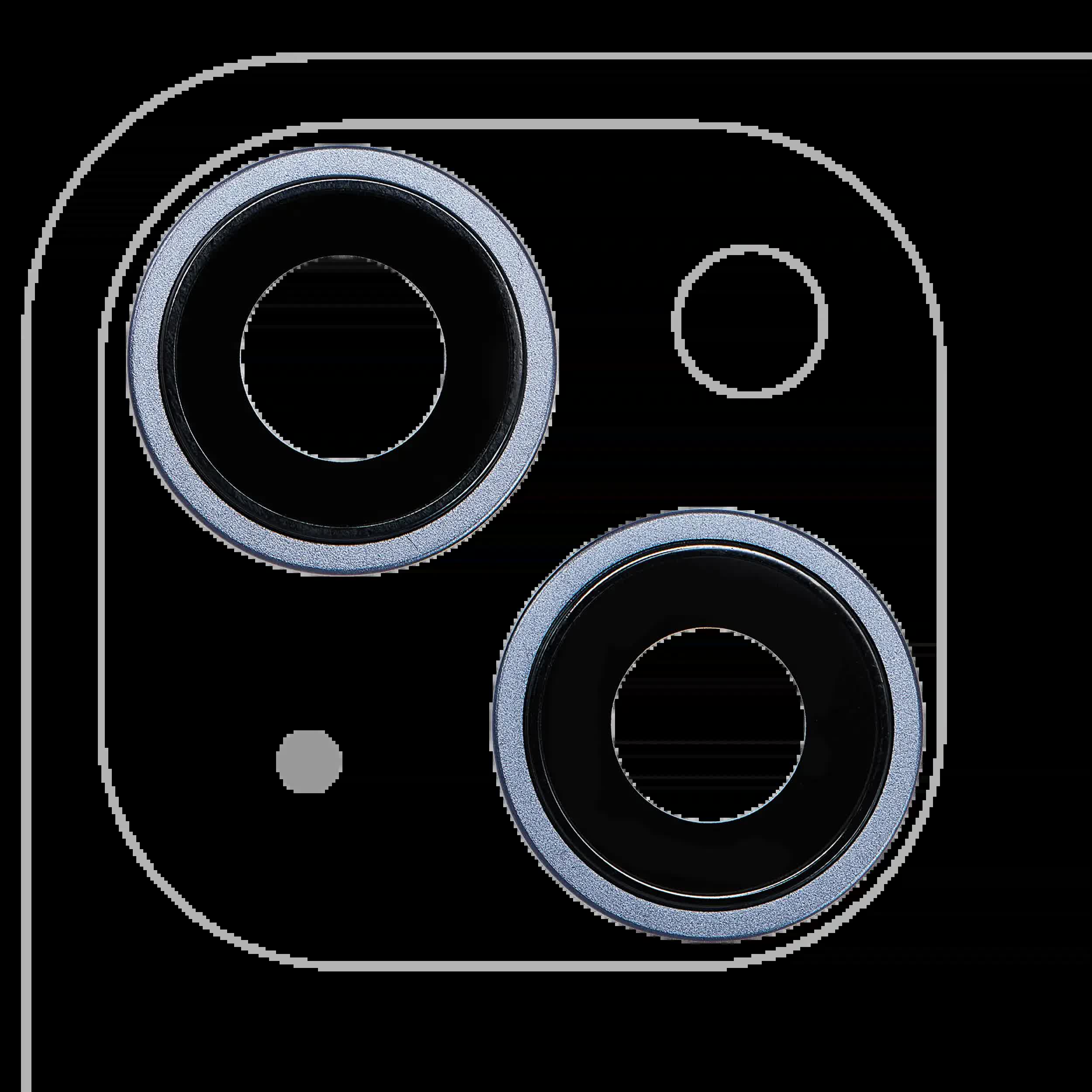 Rückkamera-Glas mit Halterung und Blende für iPhone 14 / 14 Plus (2-teiliges Set) (Premium) (Blue (Blau))