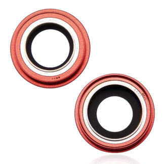 Rückkamera-Glas mit Halterung und Blende für iPhone 14 / 14 Plus (2-teiliges Set) (Premium) (Red (Rot))