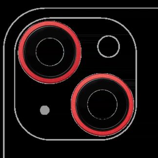 Rückkamera-Glas mit Halterung und Blende für iPhone 14 / 14 Plus (2-teiliges Set) (Premium) (Red (Rot))