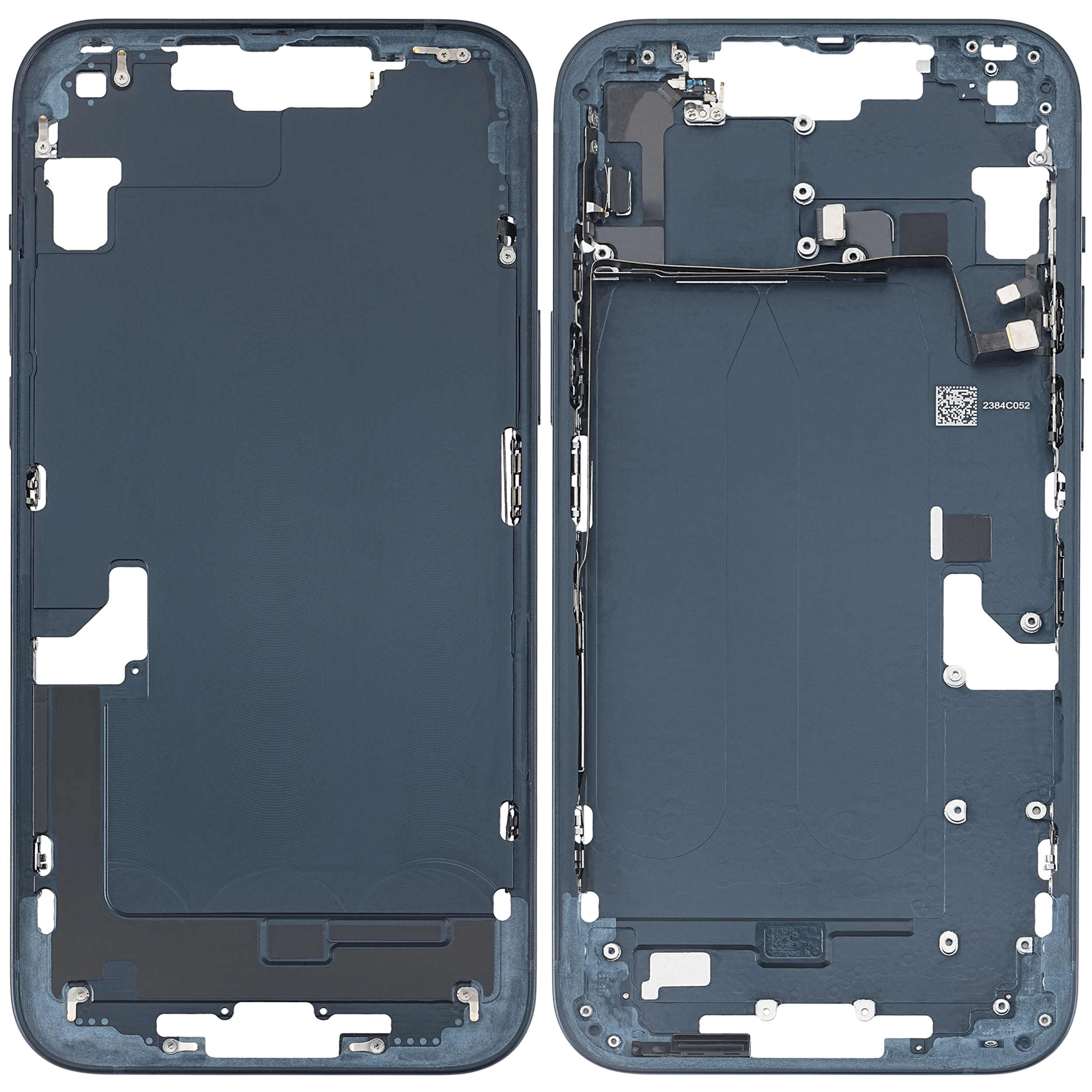 Mittelrahmen mit Kleinteilen für iPhone 14 Plus (US-Version) (ausgebautes Originalteil: Grade B) (Midnight) – Bild 2